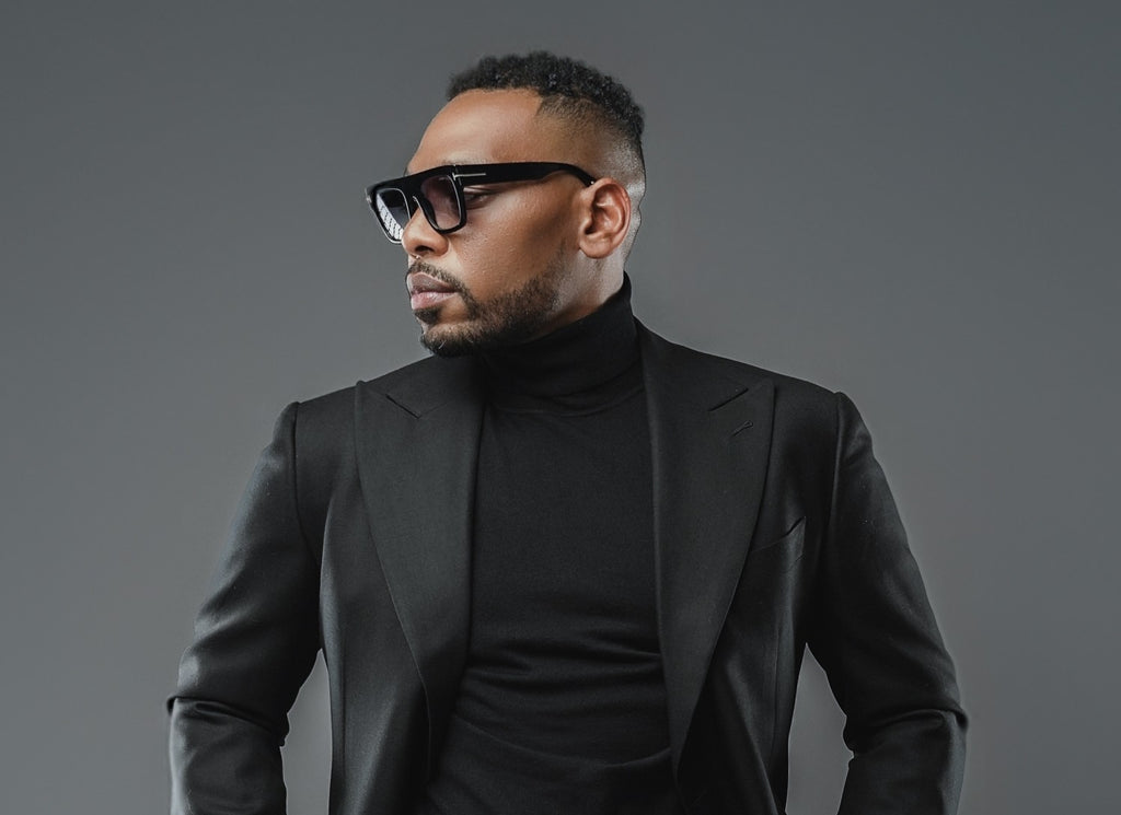 BLACK BAMBOO TAILORED FIT CLAIBORNE SINGLE-BREASTED JACKET